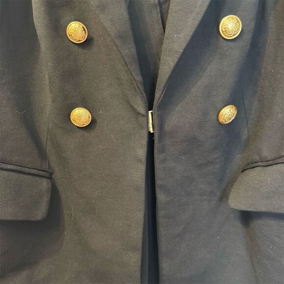 Lane Bryant Women's Blazer Jacket Size 22 Black Double-Breasted look nautical - Picture 6 of 9